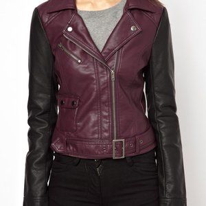 French Connection Faux leather biker jacket